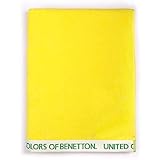 UNITED COLORS OF BENETTON. - Telo mare 90 x 160 cm 380 gsm velour 100% cotone giallo casa Benetton 90 x 160