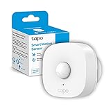 TP-Link Tapo T100 Smart Motion Sensor, Sensore di Movimento Intelligente, Rilevamento ad Ampio Raggio(120°,7m), Luce Attivata dal Movimento, Avvisi Istantanei, Risparmio Energetico, Hub Obbligatorio