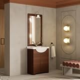 Kiamami Valentina Mobile Bagno a Terra 65cm con 2 Ante Noce Toscana