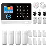 PGST Allarme Casa Wireless GSM 2G/WiFi, 21 kit allarme casa, 1 Allarme con Sirena, 8 Sensori Porta e Finestra, 3 Telecomandi, Compatibile con Alexa e Google Assistant