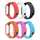 MoKo Xiaomi Mi Band 3 / Mi Band 4 Cinturino, 6 Pezzi Braccialetto Morbido Sportivo di Ricambio per Xiaomi Mi Band 3 / Mi Band 4 - Multi colore B