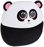 TY - Morbido Peluche Cuscino - Squish a Boos - Panda - Bamboo - Bianco e nero - Pupazzo con occhioni rosa glitter - Ottima idea regalo per grandi e bambini - Ideale per ogni occasione -33 cm- 39192