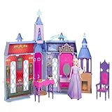 Mattel Disney Frozen - Castello di Arendelle, playset con 4 aree di gioco e bambola Elsa, 15+ mobili e accessori inclusi, ispirato al film Disney Frozen 2, giocattolo per bambini, 3+ anni, HLW61