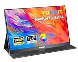 Yodoit Monitor portatile 15,6" 1920 × 1080 Schermo monitor FHD 100% SRGB Display IPS con USB Tipo C Altoparlanti integrati Monitor per la cura degli occhi per PC, laptop, MacBook, PS 3/4/5