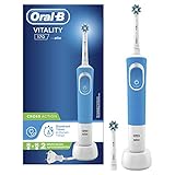 Spazzolino Elettrico Ricaricabile Braun Oral-B Vitality 170 CrossAction Blu con 1 Manico 2 Testine