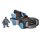 Fisher-Price Imaginext- DC Super Friends Batmobile Bat-Tech, Veicolo a Spinta che si Trasforma e Personaggio di Batman con Luci, Giocattolo per Bambini 3+Anni, GWT24