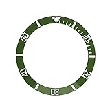 Cinturino per Orologio,Orologi Bezel,Guarda Inserisci Loop Ceramica Orologio da Polso Lunetta Inserto Orologio Parti di Ricambio Moda per Uomo e Donna (Verde)