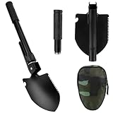 Military Pala Pieghevole, Pieghevole Militare Multifunzionale Badile Vanga Kit Mini Spade in Acciaio Portatile Vanga per Campeggio,Saccopelismo, Giardinaggio