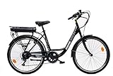 MOMO Design Venezia, Bicicletta elettrica a pedalata assistita Unisex Adulto, Nero, Unica