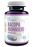 Bacopa Monnieri Brahmi Estratto 8000Mg Equivalente (400Mg Di Estratto 20:1) - 120 Capsule Vegan