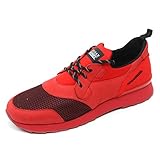 Hogan B7072 sneaker uomo REBEL R261 scarpa rosso/nero slip on shoe man [8]