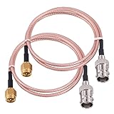 urcianow 2 pezzi SMA maschio a BNC femmina Cavo coassiale RF da RG316 Kit adattatore cavo coassiale da SMA a BNC 20INCH/50CM Antenna per apparecchiature SDR Radioamatore