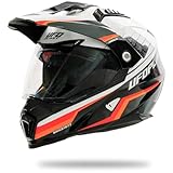 UFO PLAST CASCO MOTOCROSS ENDURO ARIES BIANCO NERO FLUO S