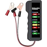 Greluma 1 pezzo tester batteria auto 12V,tester alternatore automobilistico,controllo batteria,analizzatore per controllare alternatore e sistema di ricarica batteria,indicazione LED