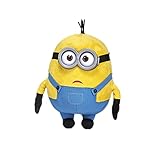 Play by Play Minions Rise of Gru Peluche Minions Peluche premium Nuova selezione Bob, Otto, Kevin, Stuart, Dave con occhi in PVC Licenza originale (Otto 42cm)