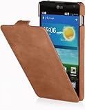 StilGut Esclusiva Custodia UltraSlim in Pelle per LG Optimus G in Cognac Vintage