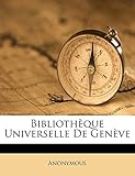 Bibliothèque Universelle De Genève