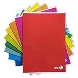 Bm - BeMore – Color Basic 0110605 – Quaderno Formato A4 (21Cm X 29,7Cm) – Rigatura 1R – Righe Senza Margini – Carta 80G/Mq – Colori Assortiti – Confezione Da 10 Pezzi