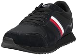 Tommy Hilfiger Runner Evo Mix Ess Fm0fm04886, Sneaker da corsa Uomo, Nero, 44 EU