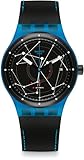 Swatch Orologio Digitale Automatico Uomo con Cinturino in Pelle SUTS401