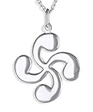 Talisman jewellery-pendant-basque cross-woman-silver-chain inclusi