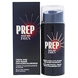 Prep, Crema Viso Antirughe Uomo Prep for Men, Crema Antirughe Uomo con Acido Ialuronico e Oli Vegetali, Idratante, Antiage, Confezione da 75 ml