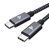 RAMPOW Cavo USB C USB C, Cavo USB C 60W 2M, Cavo iPhone 16 Ricarica Rapida Cavo iPhone 15 USB C per iPhone 15/15 Pro/16/16 Pro, Samsung S23/S22/S21/S20, iPad Pro/Air/Mini, Xiaomi - Grigio