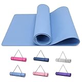 Good Nite Tappetino da Ginnastica da Yoga Tappetino Antiscivolo per Allenamento Sport Pilates con Tracolla 183 x 61 x 0,6 cm(Blu)