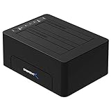 Sabrent Docking Station USB 3.1 a SATA con Doppio Slot per HDD/SDD da 2,5”/3,5”. Funzione Duplicatore/Clonatore di Hard Disk [Cavi Tipo C e Tipo A Inclusi, Supporta Drive da 10TB] (DS-UTC2)