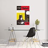 Grupo Erik: Poster Batman - 100º Anniversario Warner Bros | Poster da parete Batman, 61 x 91,5 cm, Poster da muro con carta lucida e incorniciabile, Decorazione casa, Batman Gadget