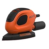 BLACK+DECKER, NUOVA LEVIGATRICE MOUSE MULTIFUNZIONE 55W: IMPUGNATURA GOMMATA, VELOCITÀ 11.000 giri/min (22.000 oscill./min) - DIMENSIONI PIASTRA ORBITALE 95x134mm. BEW230BC-QS