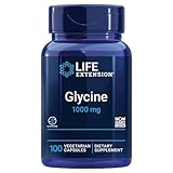 Life Extension, Glycine, 1000mg, Altamente Dosato, 100 Capsule vegane, Testate in Laboratorio, Senza Glutine, Vegetariane, Senza Soia, Non OGM