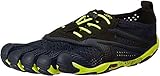 Vibram FiveFingers V-Run - Scarpe Running Uomo, Nero (Black/Yellow Black/Yellow), 45 EU