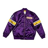 Mitchell and Ness NFL Heavyweight Satin Jacket, MINNESOTA VIKINGS, PURPLE, XXL