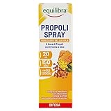 equilibra Integratori Alimentari, Propoli Spray, Integratore a Base di Propoli, Erisimo e Aloe Vera, per il Benessere della Gola, Azione Emolliente e Lenitiva, Flacone Spray 20 ml