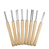 Tornio in legno Set tornitura, 8pz Tornio a scalpello Set tornitura Utensili per legno Sgorbio inclinazione Partimento