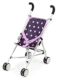 Bayer Chic 2000 601-71 - Mini passeggino Roma, motivo: stelle, viola, 50 x 29 x 57 cm