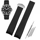 HEYOZURY Cinturini per Orologi per Tag Heuer 22mm Silicone Disegno Traforato Aquaracer Serie Monaco Serie Cinturino di Ricambio Bracciale Originale Compatibile con Tag Heuer