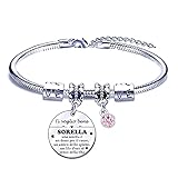 POIUYTRE Regalo Bracciale Sorella Braccialetto Sorella Donna Regalo per Sorella Regali Bracciali Gioielli Famiglia Compleanno Laurea Regalo di Natale (5)