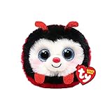 Ty Beanie Balls Izzy la Coccinella con gli Occhioni Azzurri Glitter, Animaletti di Peluche Morbidi e Tondi da Collezionare 8 cm T42535