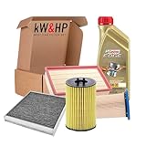 KIT TAGLIANDO 4 FILTRI (F. CARBURANTE, F. OLIO, F. ARIA, F. ABITACOLO)+ 5LT OLIO MOTORE 5W-30 PER VW GOLF 7 VII 1.6 2.0 TDI GTD