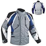 Giacca Offroad Enduro Moto Turismo Impermeabile Tessuto Protezioni Blu XXL