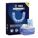 DDGM 2 Pezzi Bite dentale notturno automodellante professionale invisibile per bruxismo 2 taglie Uomo e Donna 6 Compresse disinfettanti (Donna - Small)