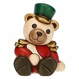 THUN - Natale 2022 - Soprammobile Teddy Schiaccianoce in Ceramica Decorata a Mano - Idea Regalo Natale 2022-12.5x10.5x16 cm h