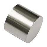 Gardinia 33173 Terminale per Asta, Metallo, Effetto Acciaio Inox, Ø 20 mm, 2 unità