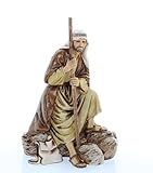 Moranduzzo Guardiano per Presepe da Cm 13 Scala 1:15 - Statuine Presepe Indistruttibili - Stile 700 , Pittura Rifinita a Mano, Prodotto Ufficiale, Made in Italy, Scultore M. Landi