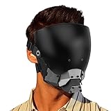 Marikito Maschera Cyberpunk per adulti, Techwear, maschere futuristiche, Halloween, feste, cosplay, accessori per costumi, nero, lenti anti-appannamento