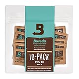 Boveda per sigari/tabacco | regolatore di umidità a 2 vie UR 72% | Formato 8 per uso con fino a 5 sigari | Tecnologia brevettata per humidor per sigari | 10 pezzi con confezione richiudibile