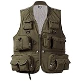 Bassdash Versatile Gilet da pesca da donna per uomo con dorso in rete 6 taglia