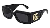 Gucci Gg0811s Occhiali, Nero-Nero-Grigio, 70 Donna